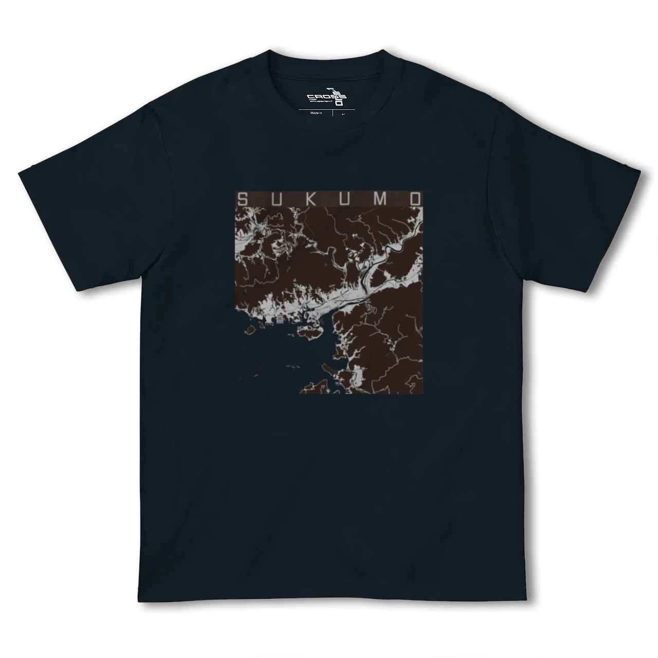 【宿毛(高知県)】地図柄ヘビーウェイトTシャツ