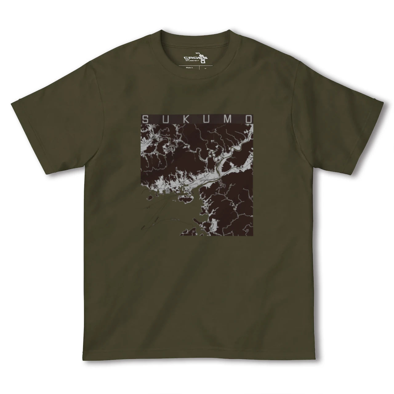 【宿毛(高知県)】地図柄ヘビーウェイトTシャツ