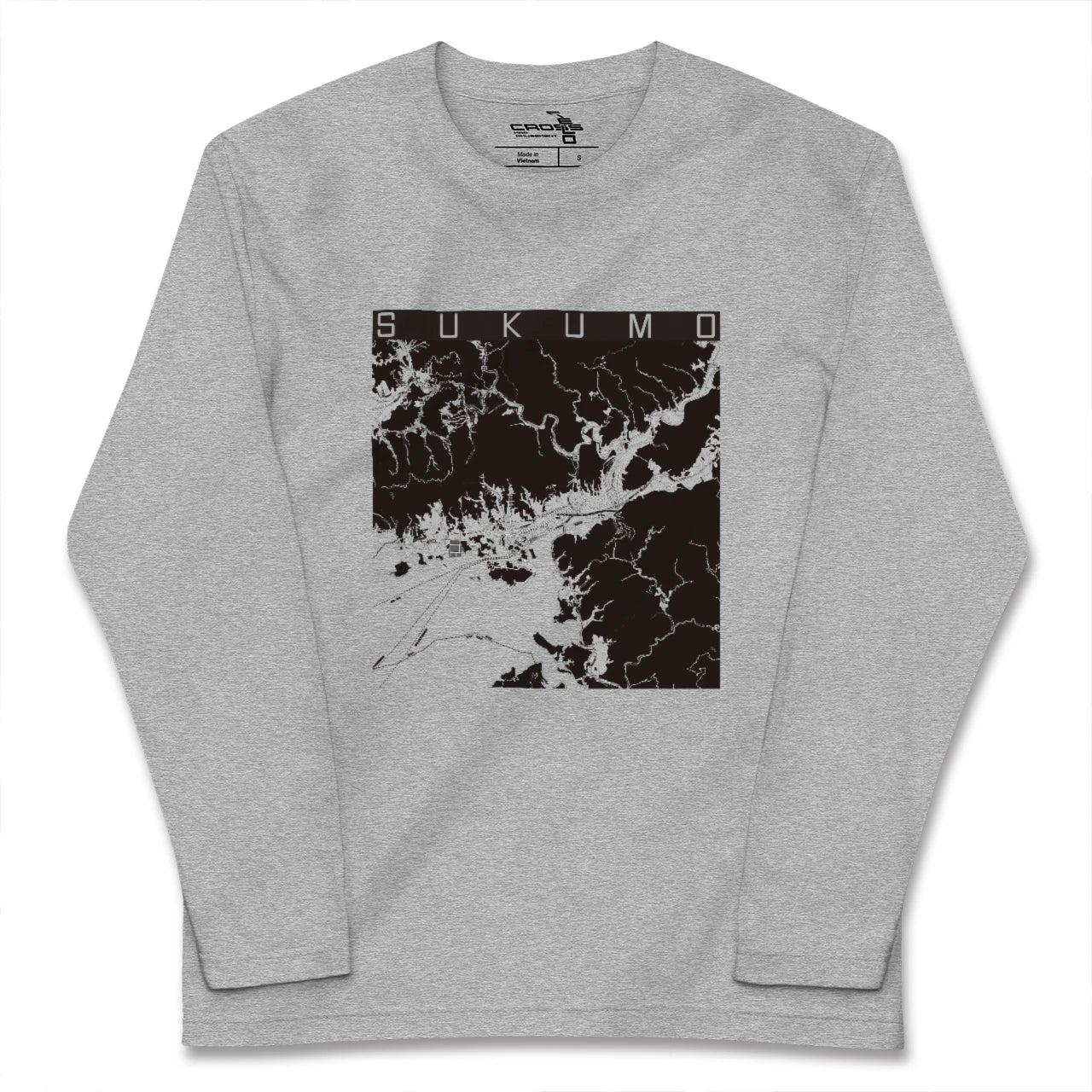 【宿毛(高知県)】地図柄ロングスリーブTシャツ