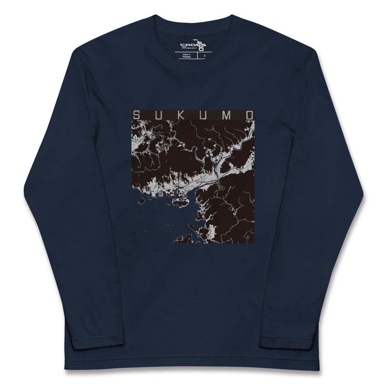 【宿毛(高知県)】地図柄ロングスリーブTシャツ
