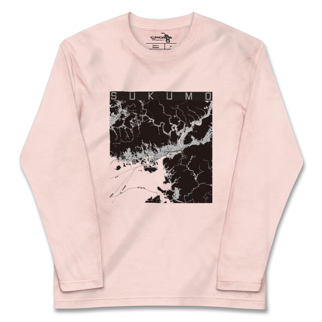 【宿毛(高知県)】地図柄ロングスリーブTシャツ