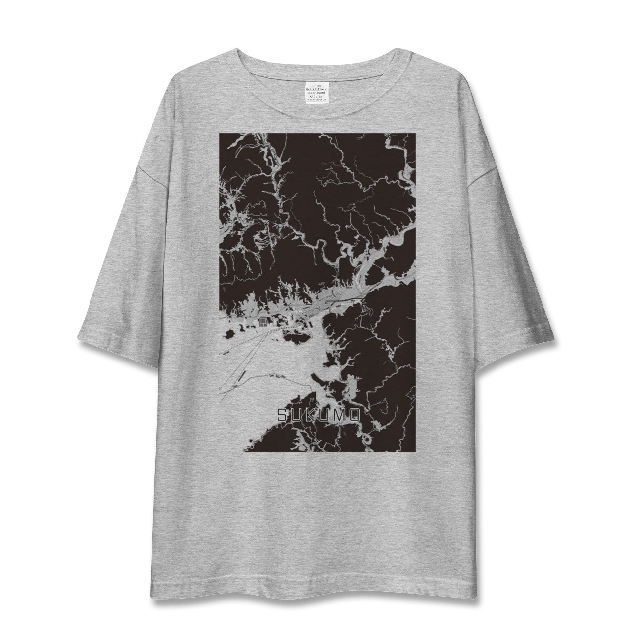 【宿毛(高知県)】地図柄ビッグシルエットTシャツ