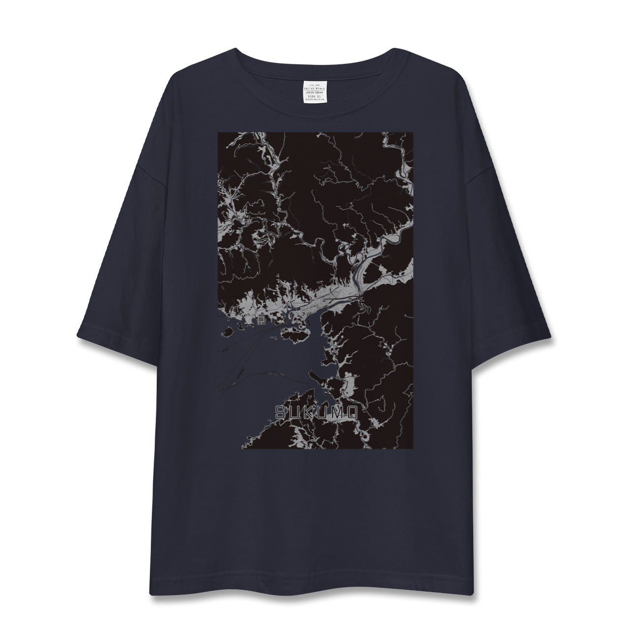 【宿毛(高知県)】地図柄ビッグシルエットTシャツ