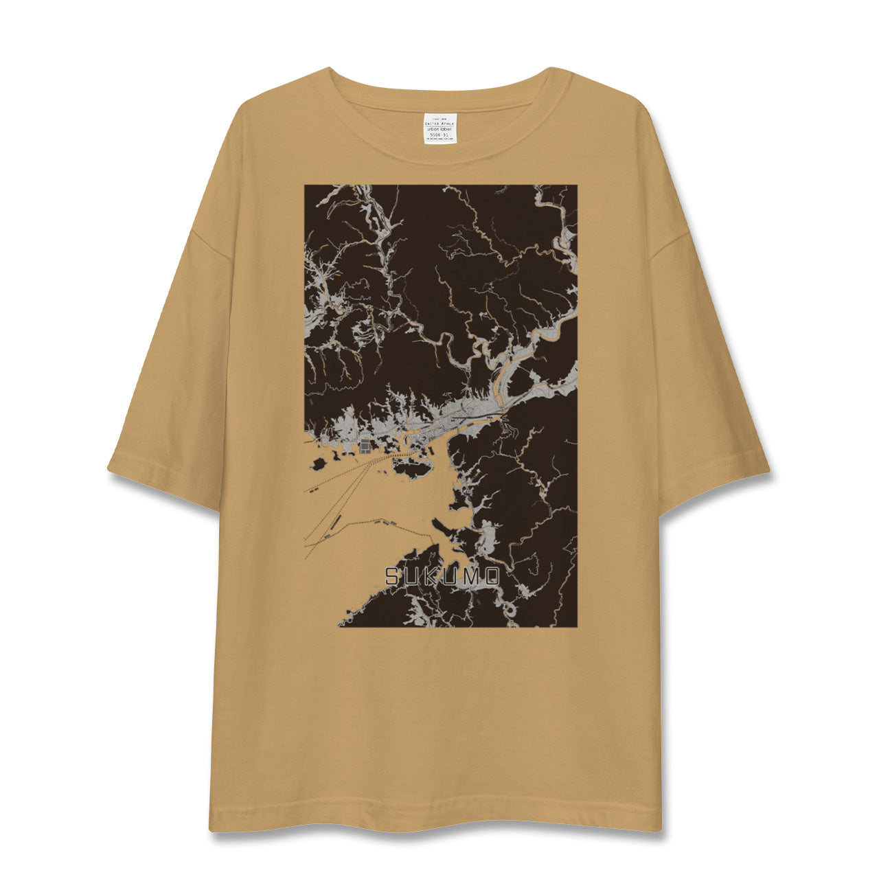 【宿毛(高知県)】地図柄ビッグシルエットTシャツ