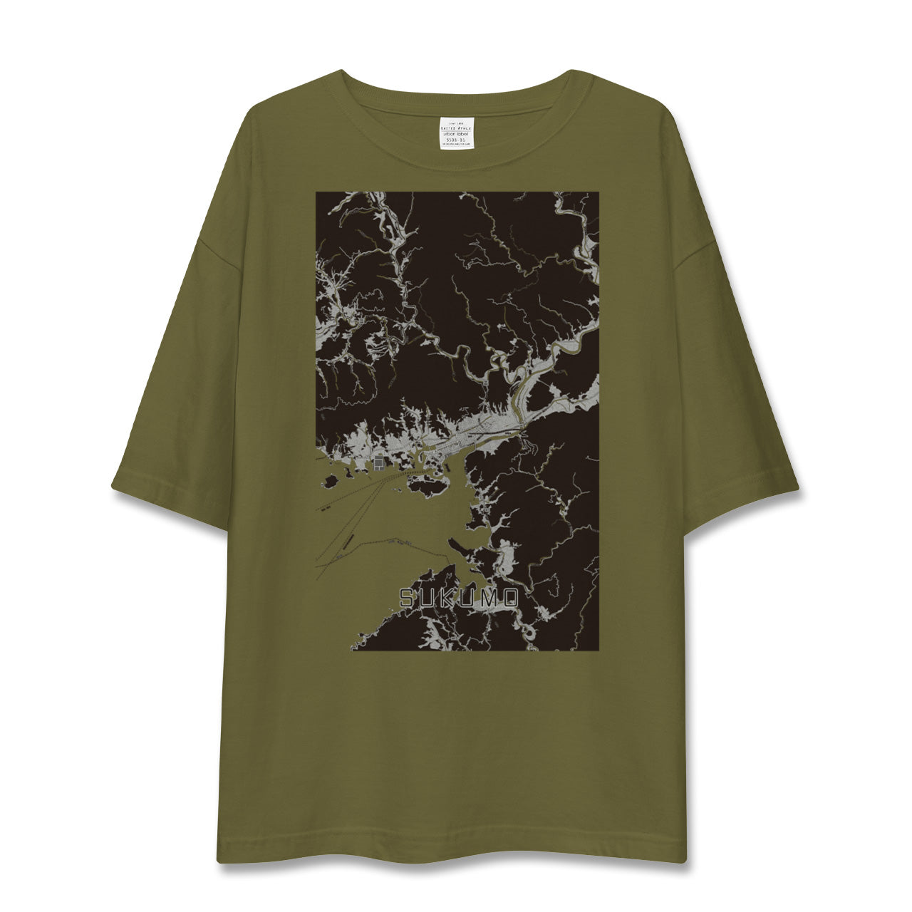 【宿毛(高知県)】地図柄ビッグシルエットTシャツ