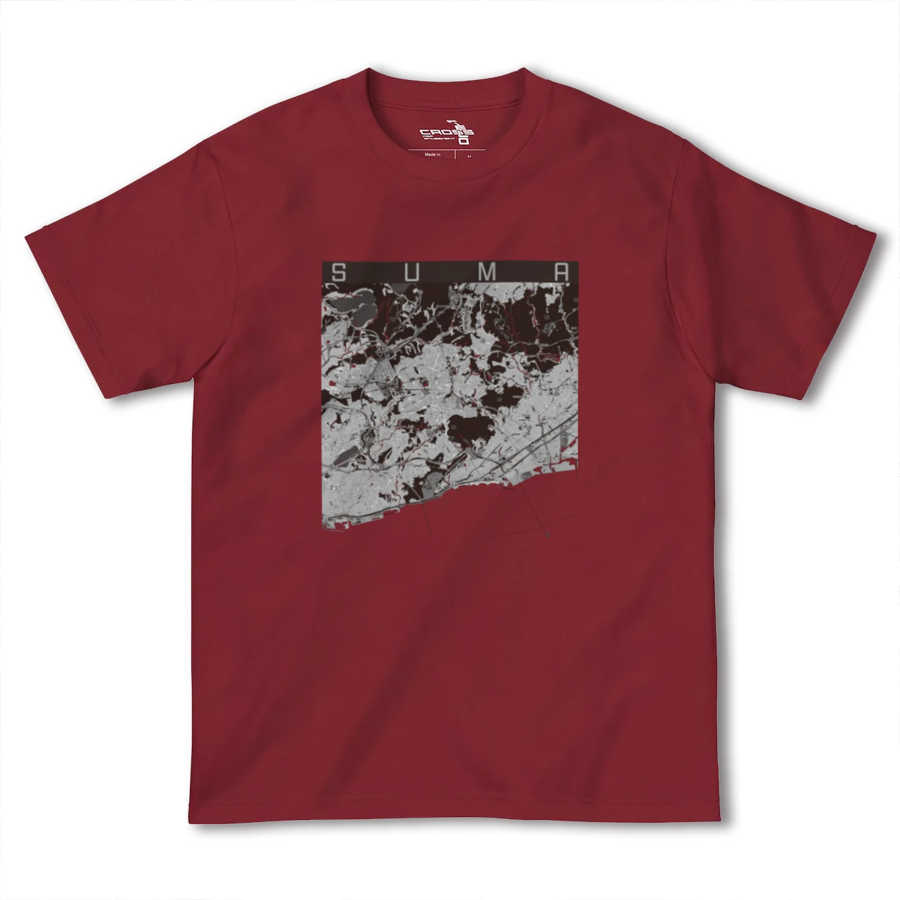 【須磨(兵庫県)】地図柄ヘビーウェイトTシャツ
