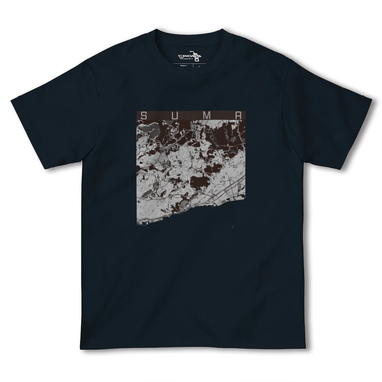 【須磨(兵庫県)】地図柄ヘビーウェイトTシャツ