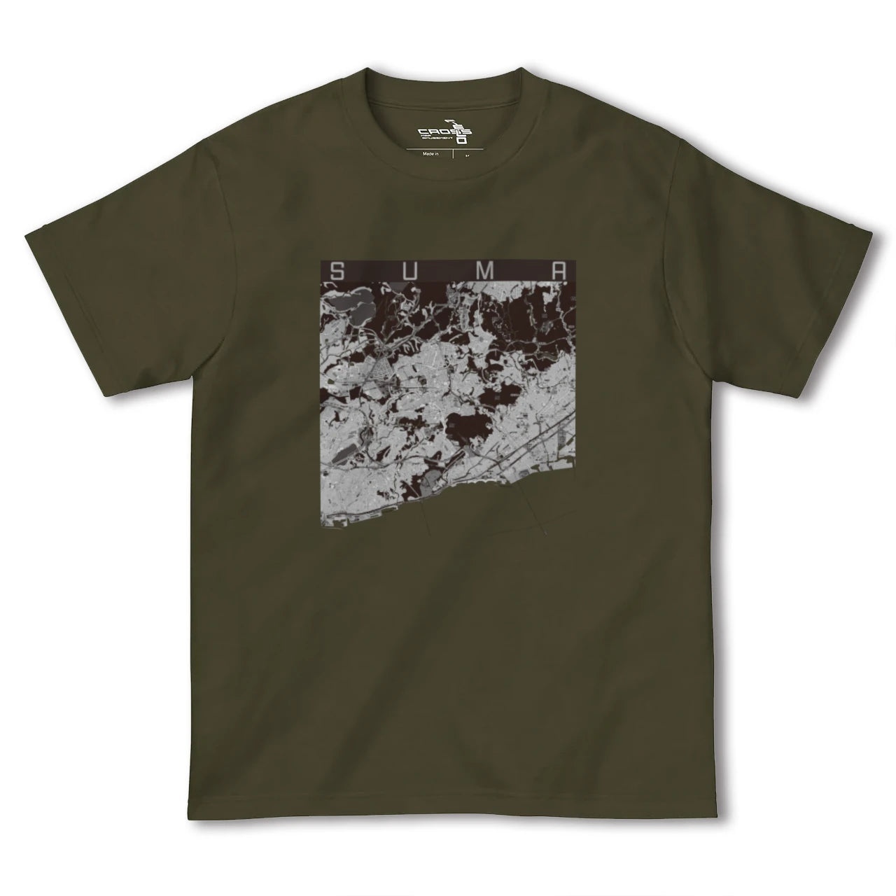 【須磨(兵庫県)】地図柄ヘビーウェイトTシャツ