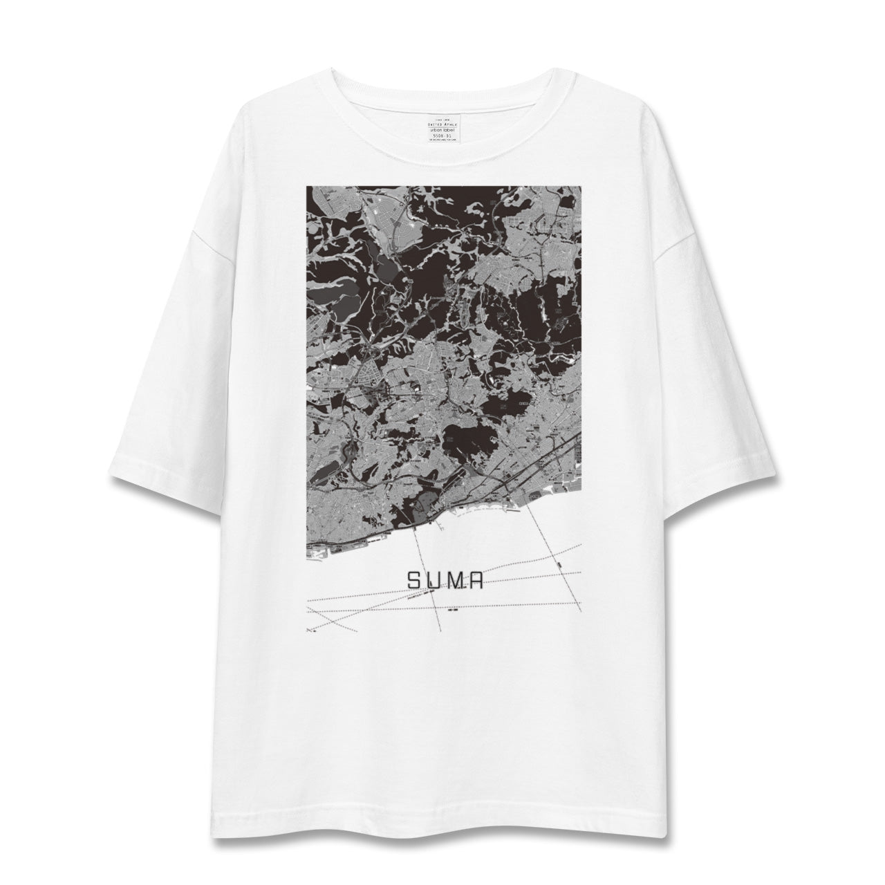 【須磨(兵庫県)】地図柄ビッグシルエットTシャツ