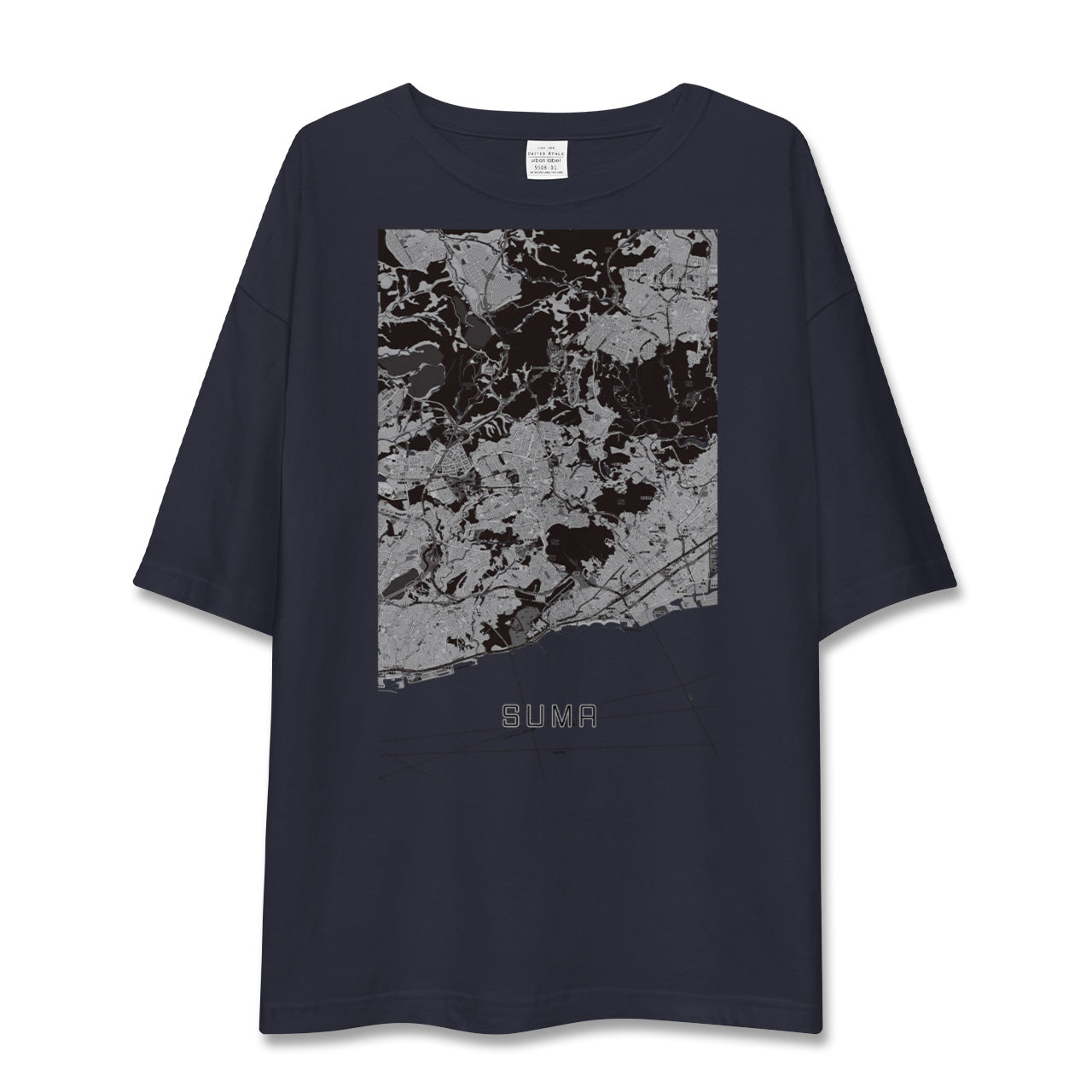 【須磨(兵庫県)】地図柄ビッグシルエットTシャツ