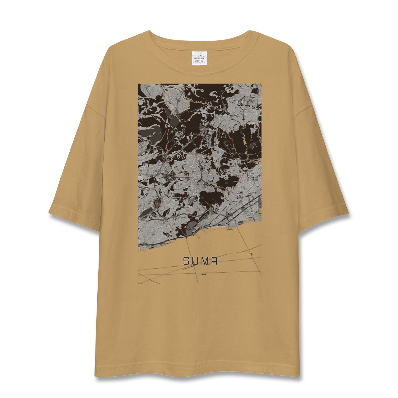 【須磨(兵庫県)】地図柄ビッグシルエットTシャツ