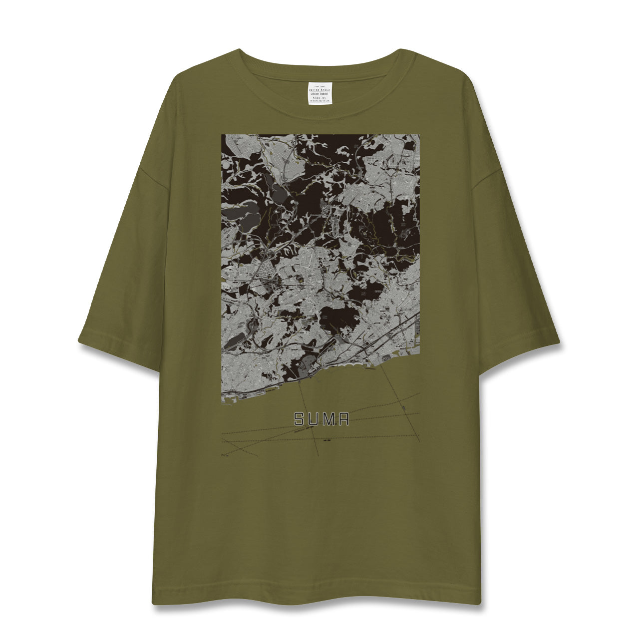 【須磨(兵庫県)】地図柄ビッグシルエットTシャツ