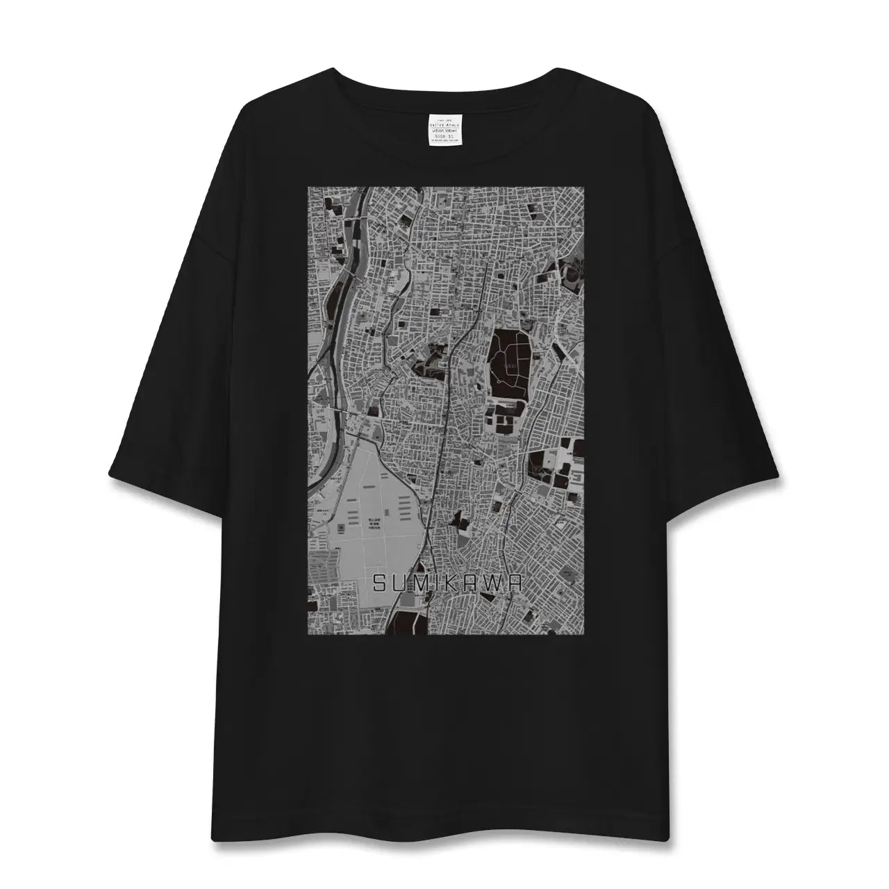【澄川(北海道)】地図柄ビッグシルエットTシャツ
