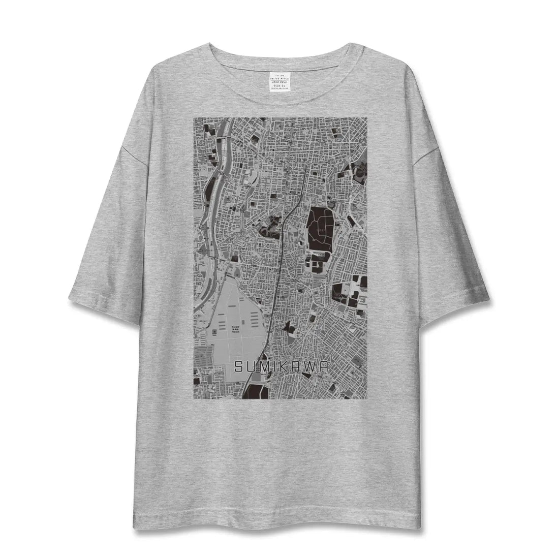 【澄川(北海道)】地図柄ビッグシルエットTシャツ