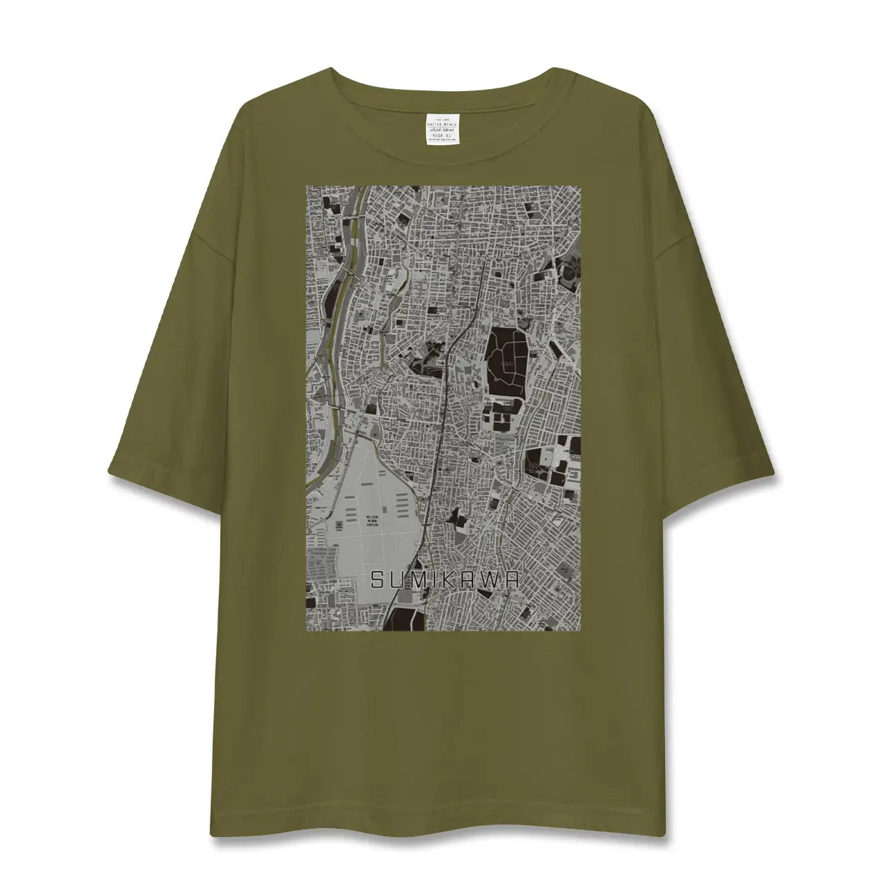 【澄川(北海道)】地図柄ビッグシルエットTシャツ