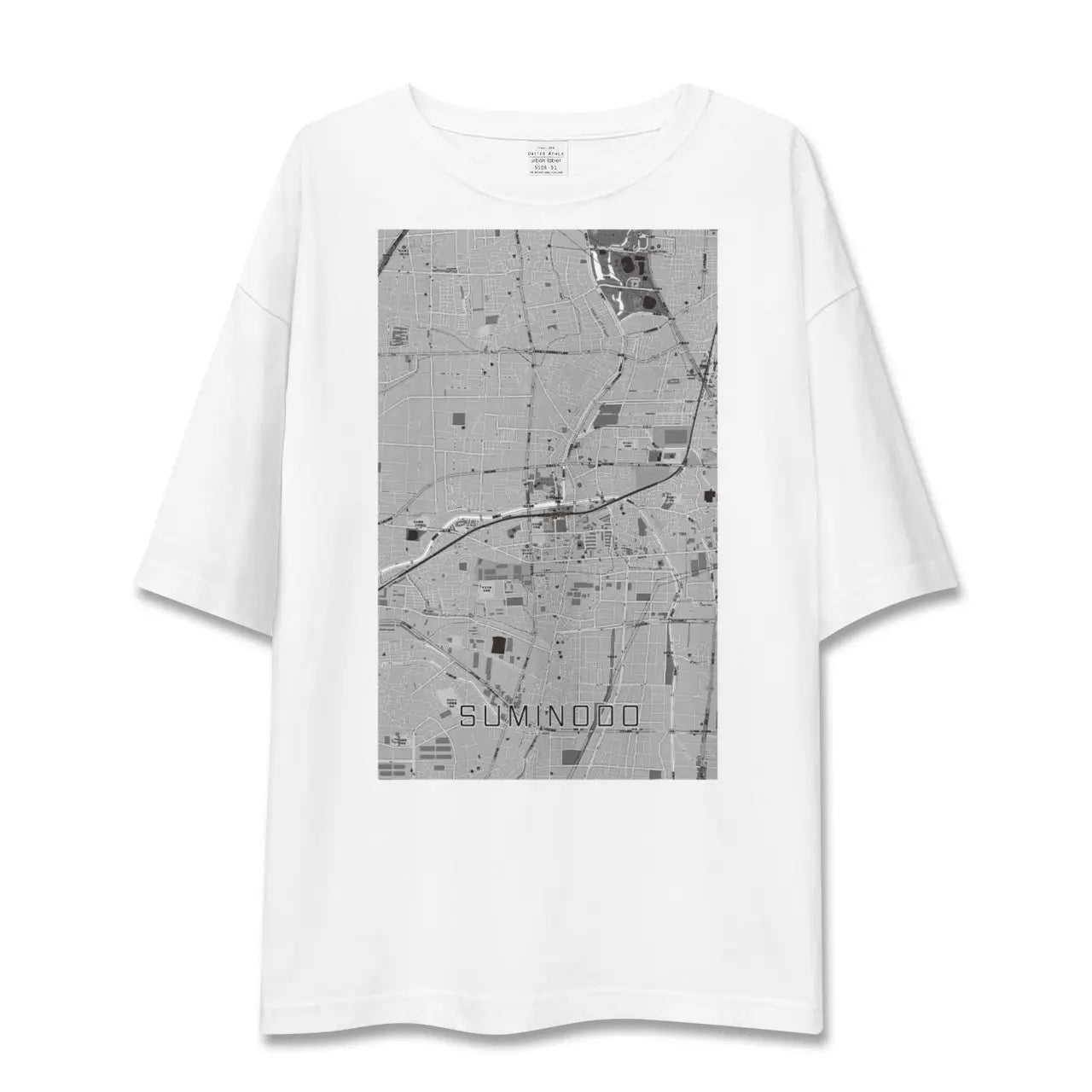 【住道(大阪府)】地図柄ビッグシルエットTシャツ