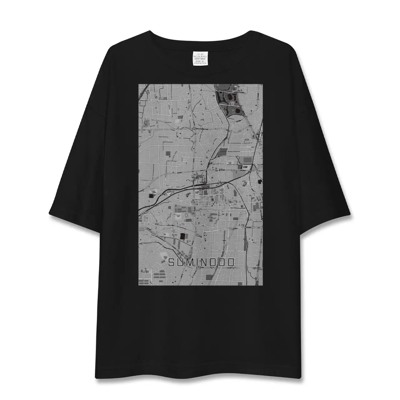 【住道(大阪府)】地図柄ビッグシルエットTシャツ