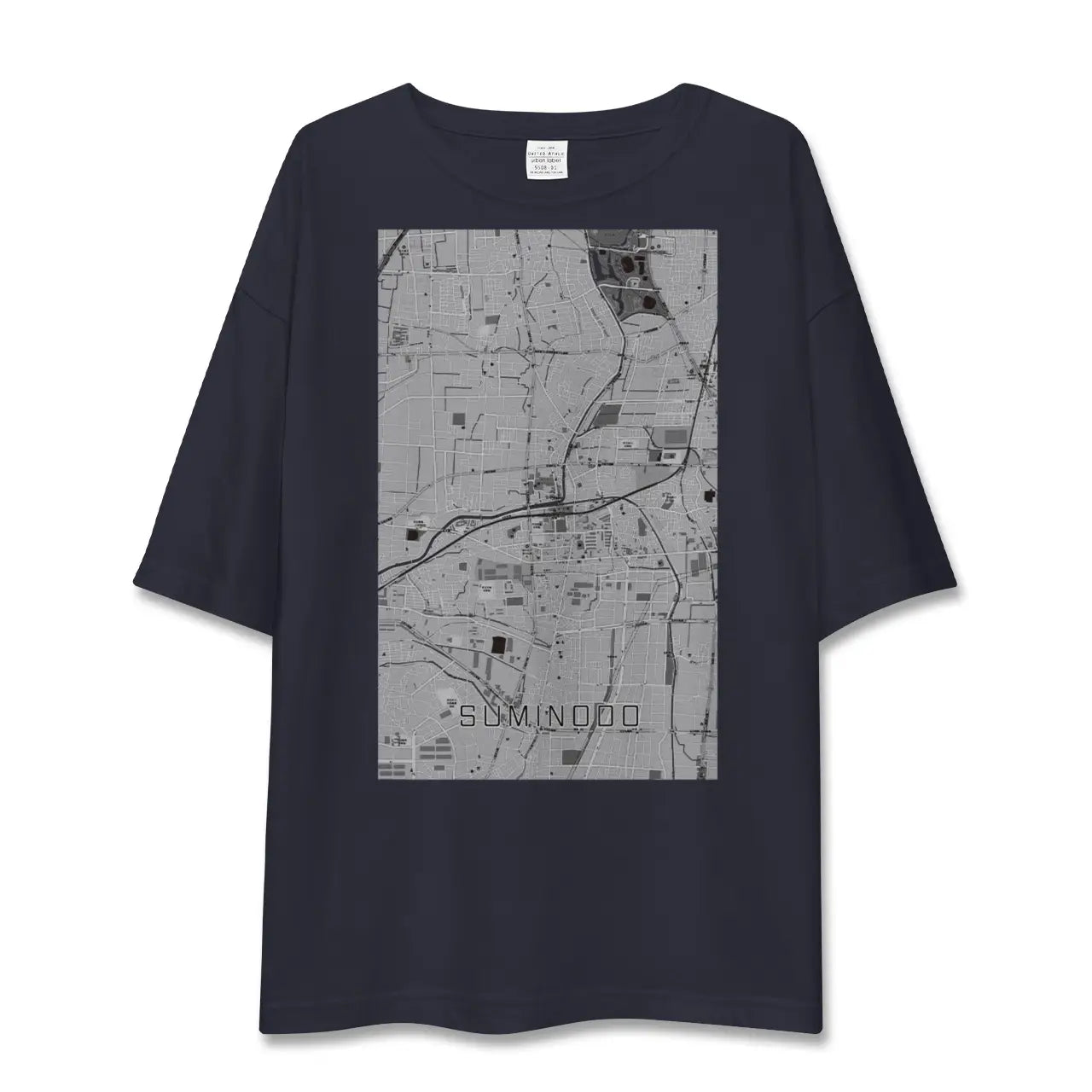 【住道(大阪府)】地図柄ビッグシルエットTシャツ