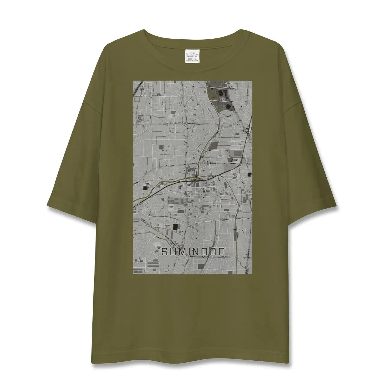 【住道(大阪府)】地図柄ビッグシルエットTシャツ