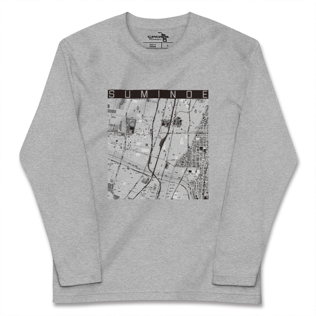 【住之江(大阪府)】地図柄ロングスリーブTシャツ