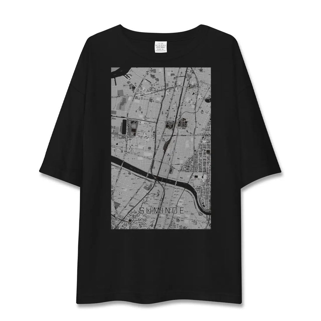 【住之江(大阪府)】地図柄ビッグシルエットTシャツ