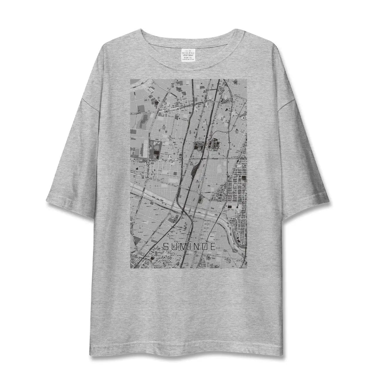 【住之江(大阪府)】地図柄ビッグシルエットTシャツ
