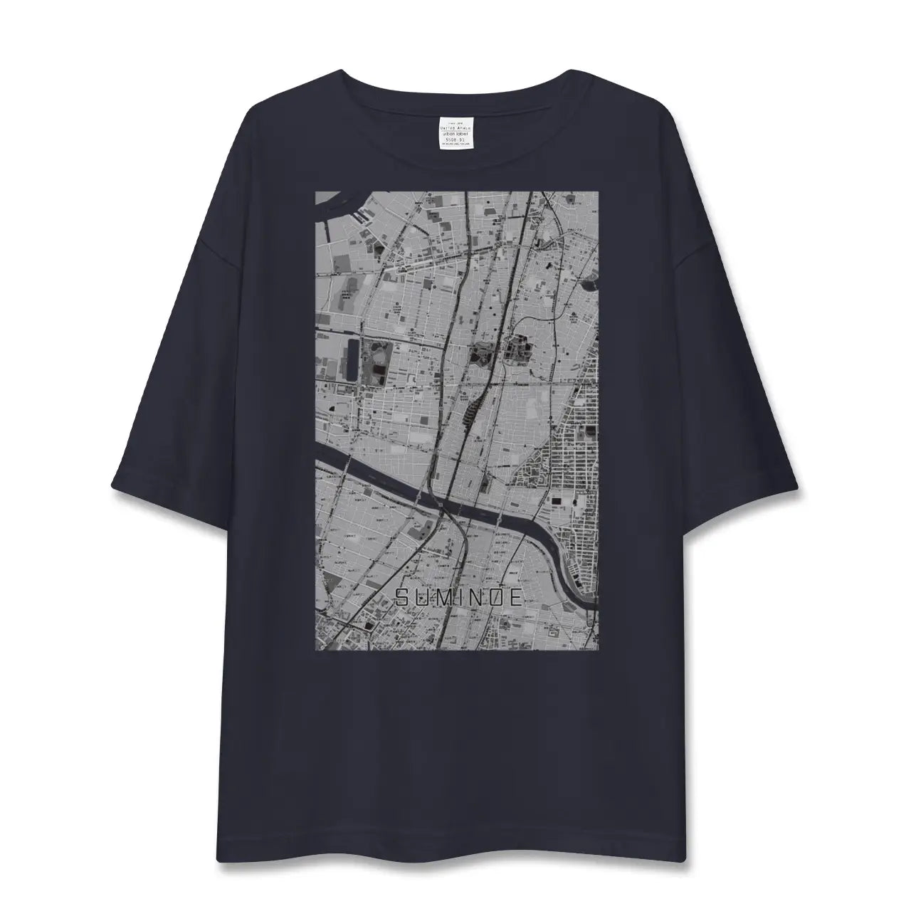 【住之江(大阪府)】地図柄ビッグシルエットTシャツ