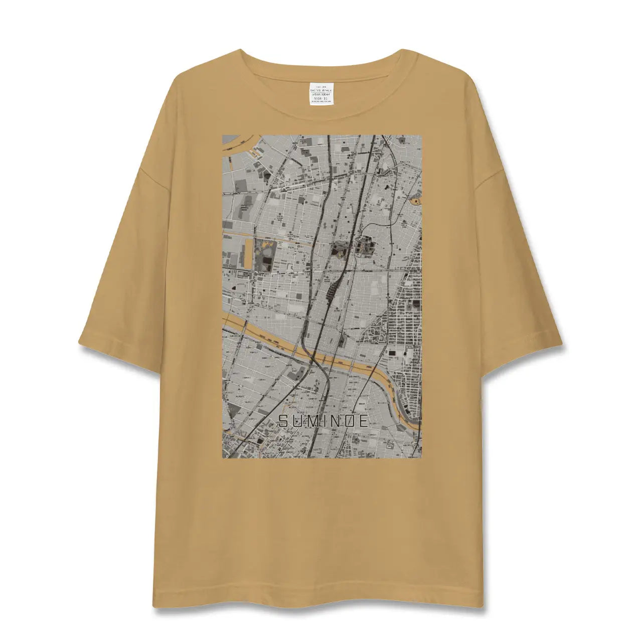 【住之江(大阪府)】地図柄ビッグシルエットTシャツ