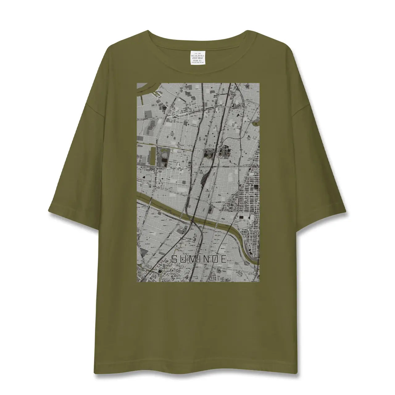 【住之江(大阪府)】地図柄ビッグシルエットTシャツ