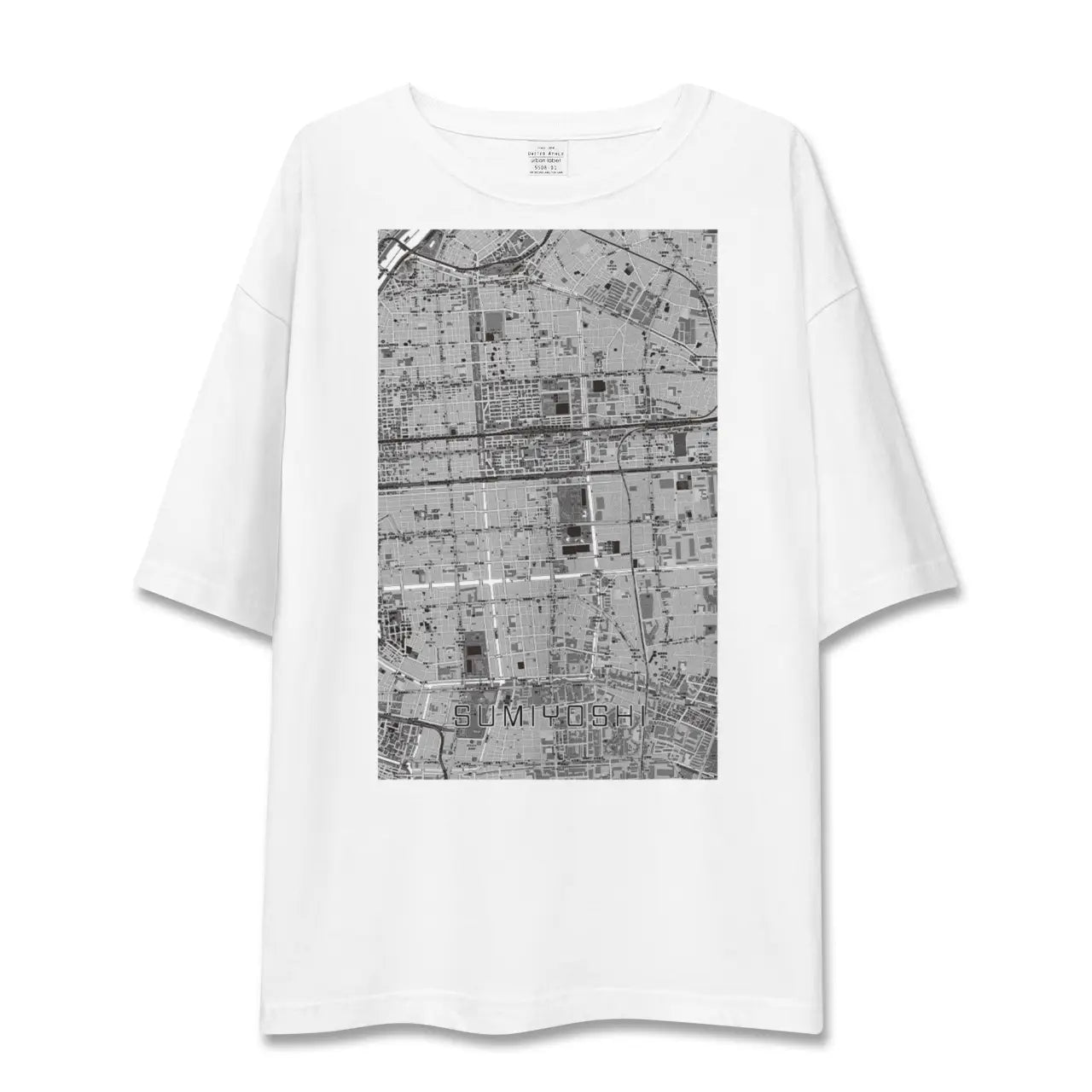 【住吉(東京都)】地図柄ビッグシルエットTシャツ