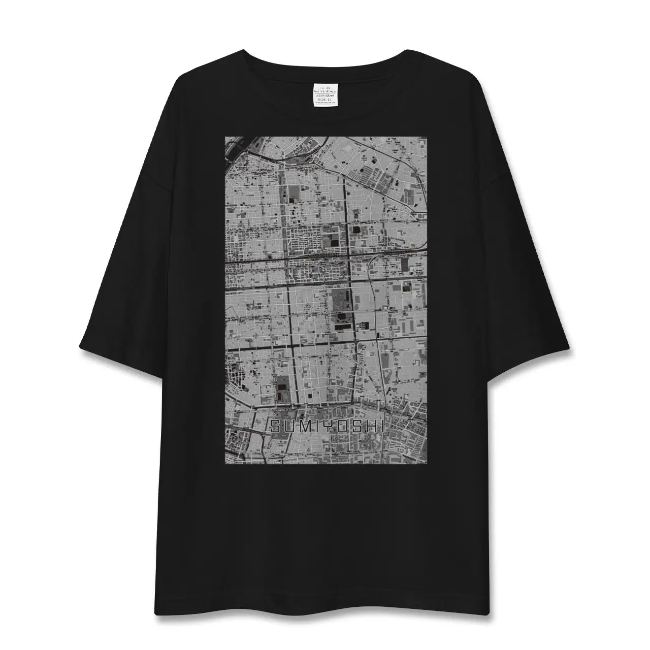 【住吉(東京都)】地図柄ビッグシルエットTシャツ