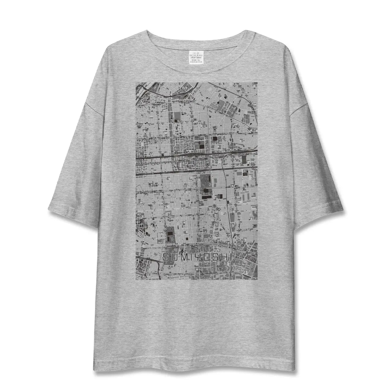 【住吉(東京都)】地図柄ビッグシルエットTシャツ