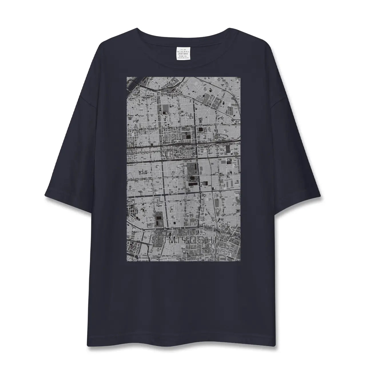 【住吉(東京都)】地図柄ビッグシルエットTシャツ