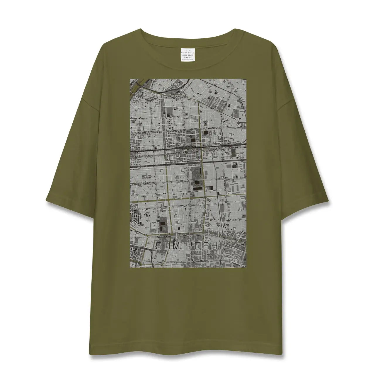 【住吉(東京都)】地図柄ビッグシルエットTシャツ