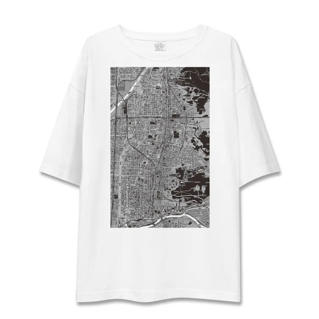 【墨染(京都府)】地図柄ビッグシルエットTシャツ