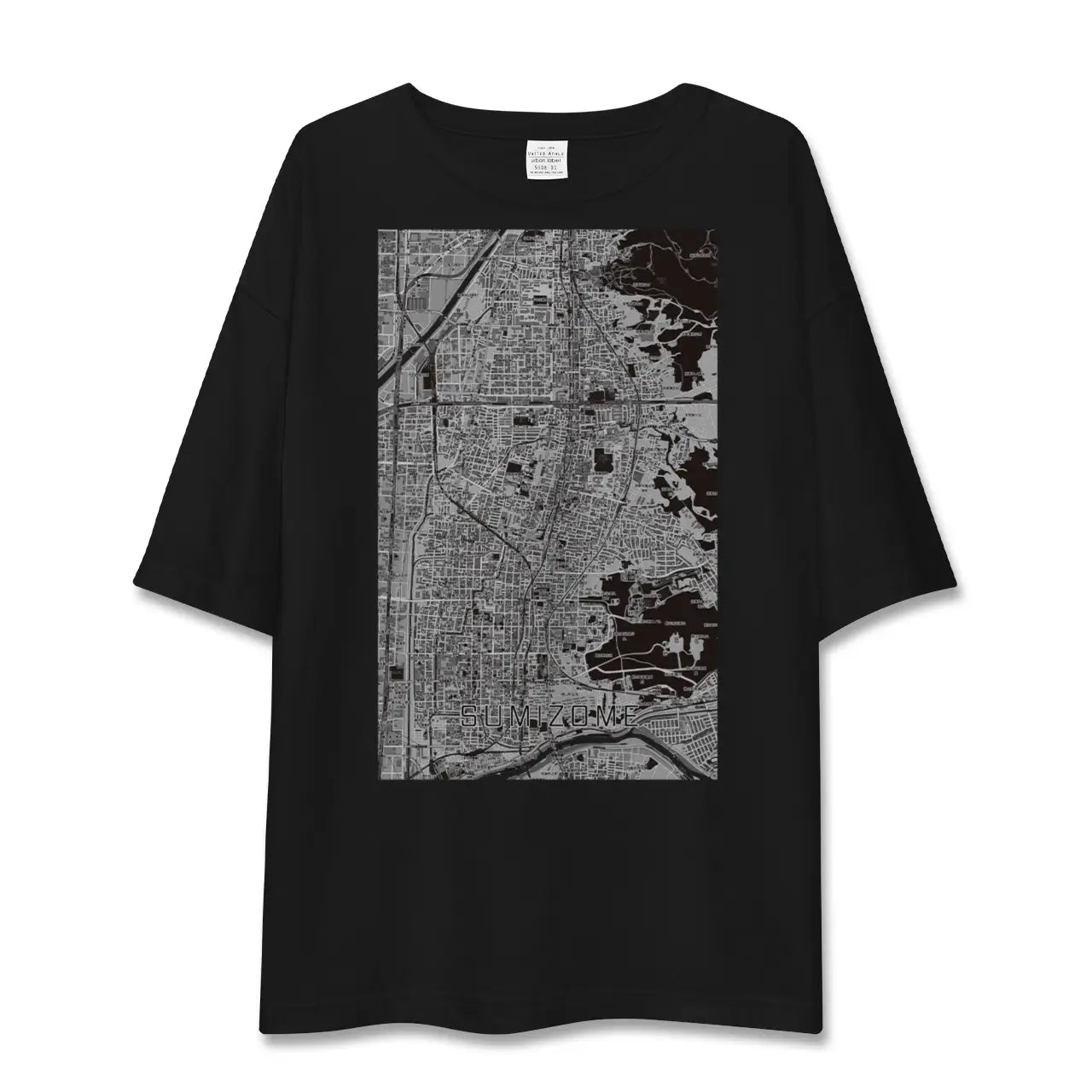 【墨染(京都府)】地図柄ビッグシルエットTシャツ