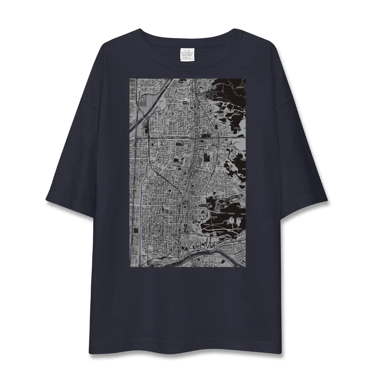 【墨染(京都府)】地図柄ビッグシルエットTシャツ