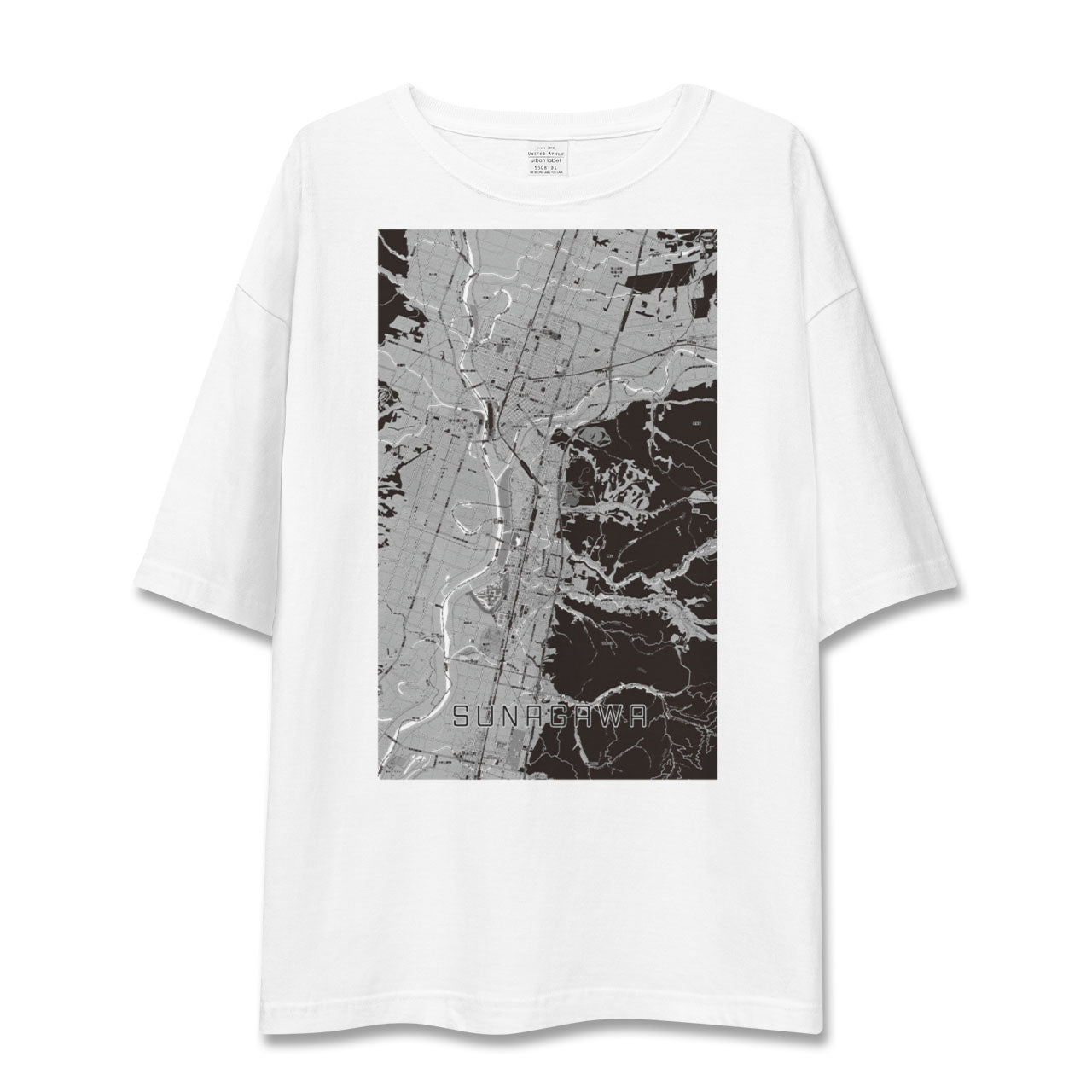 【砂川(北海道)】地図柄ビッグシルエットTシャツ