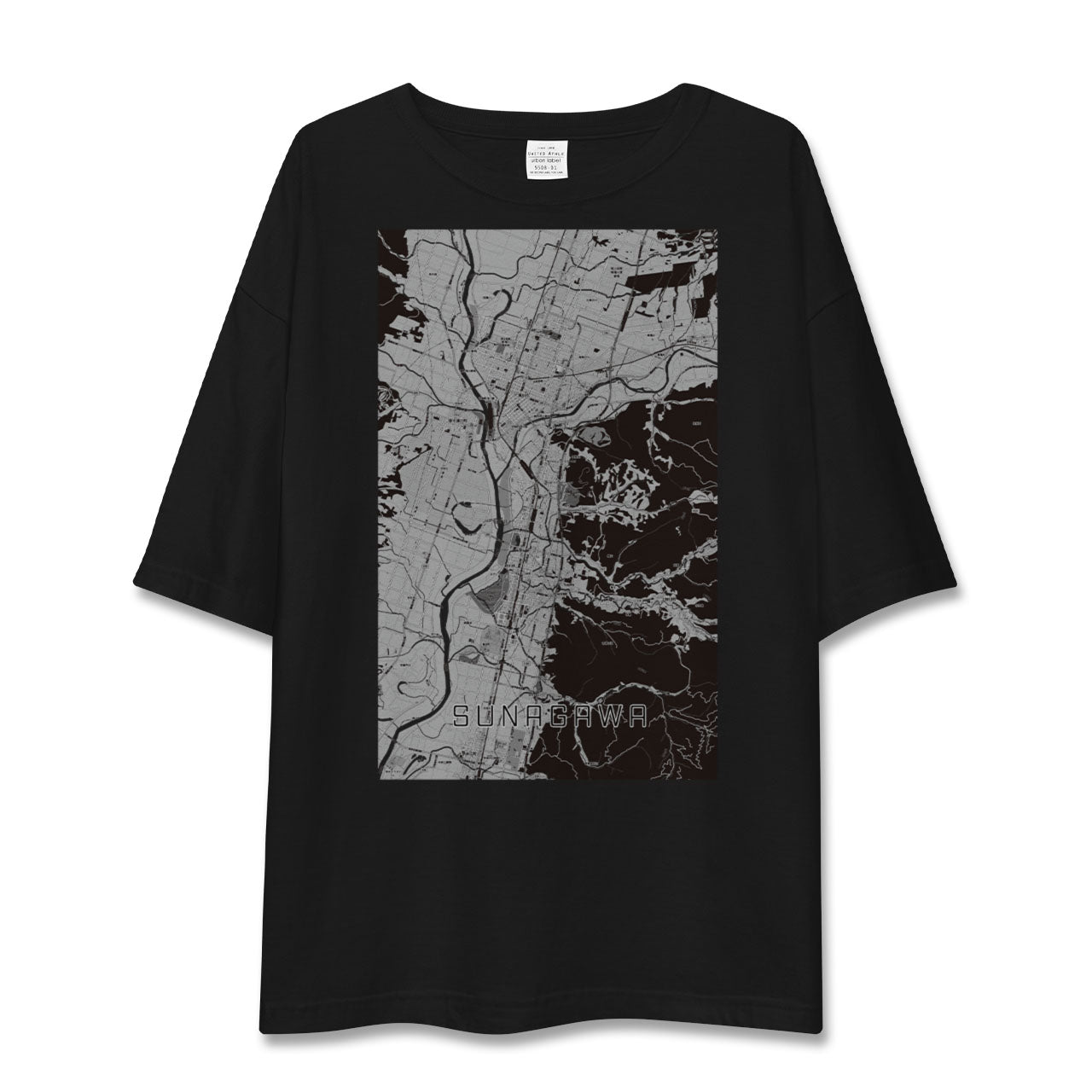 【砂川(北海道)】地図柄ビッグシルエットTシャツ