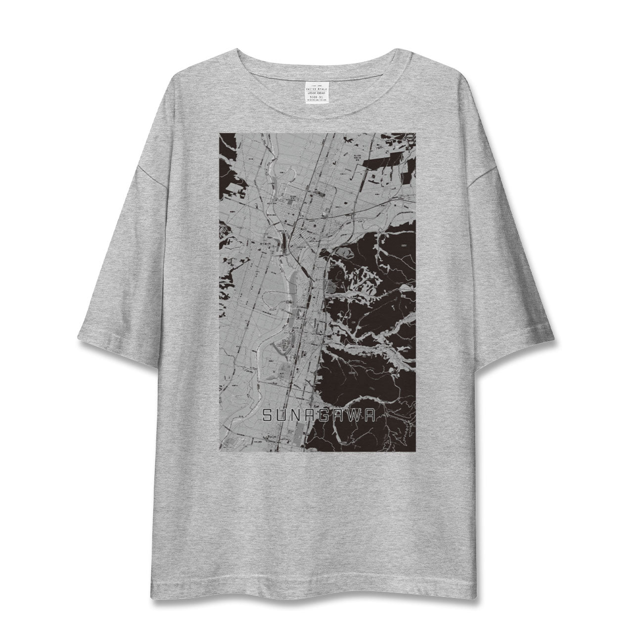 【砂川(北海道)】地図柄ビッグシルエットTシャツ