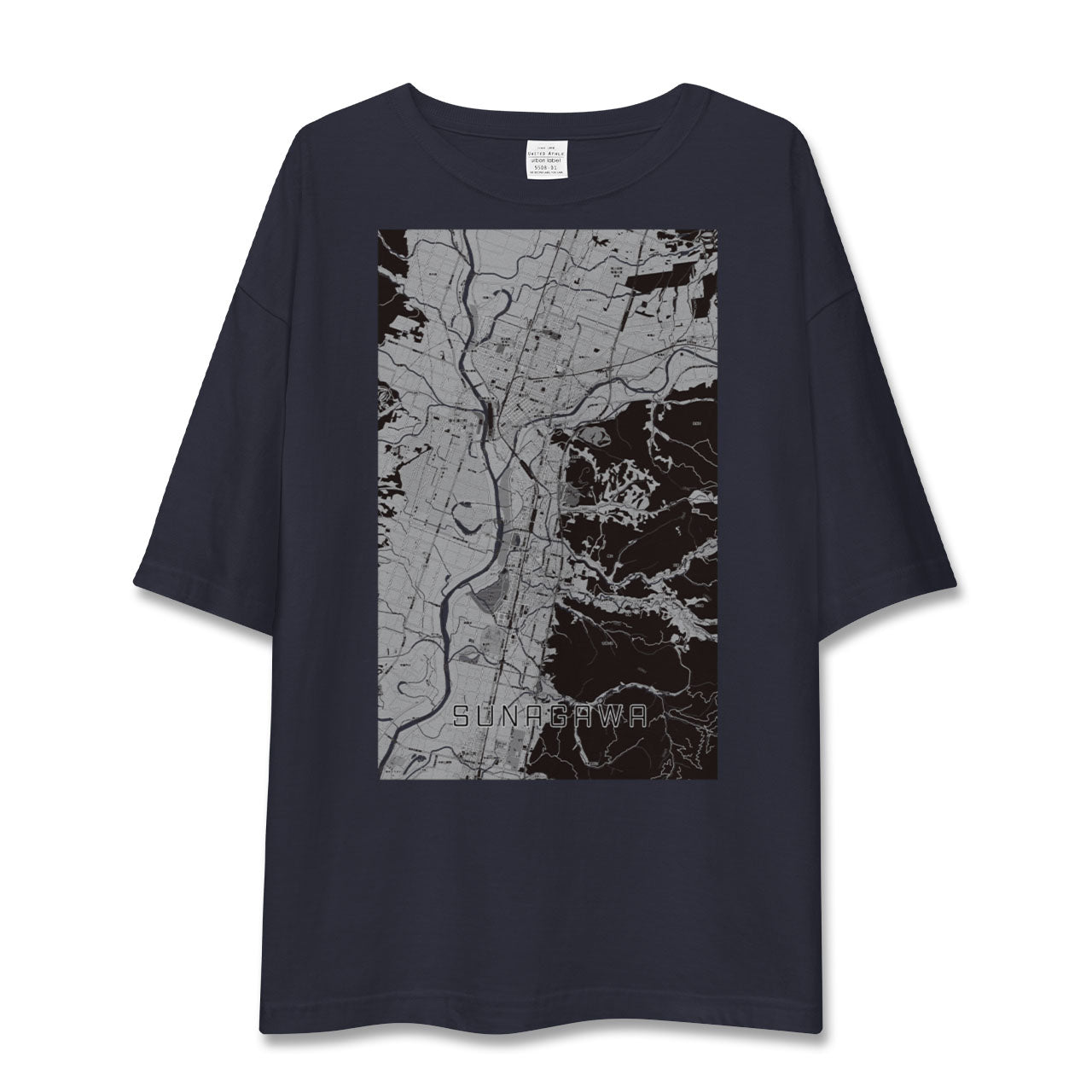 【砂川(北海道)】地図柄ビッグシルエットTシャツ