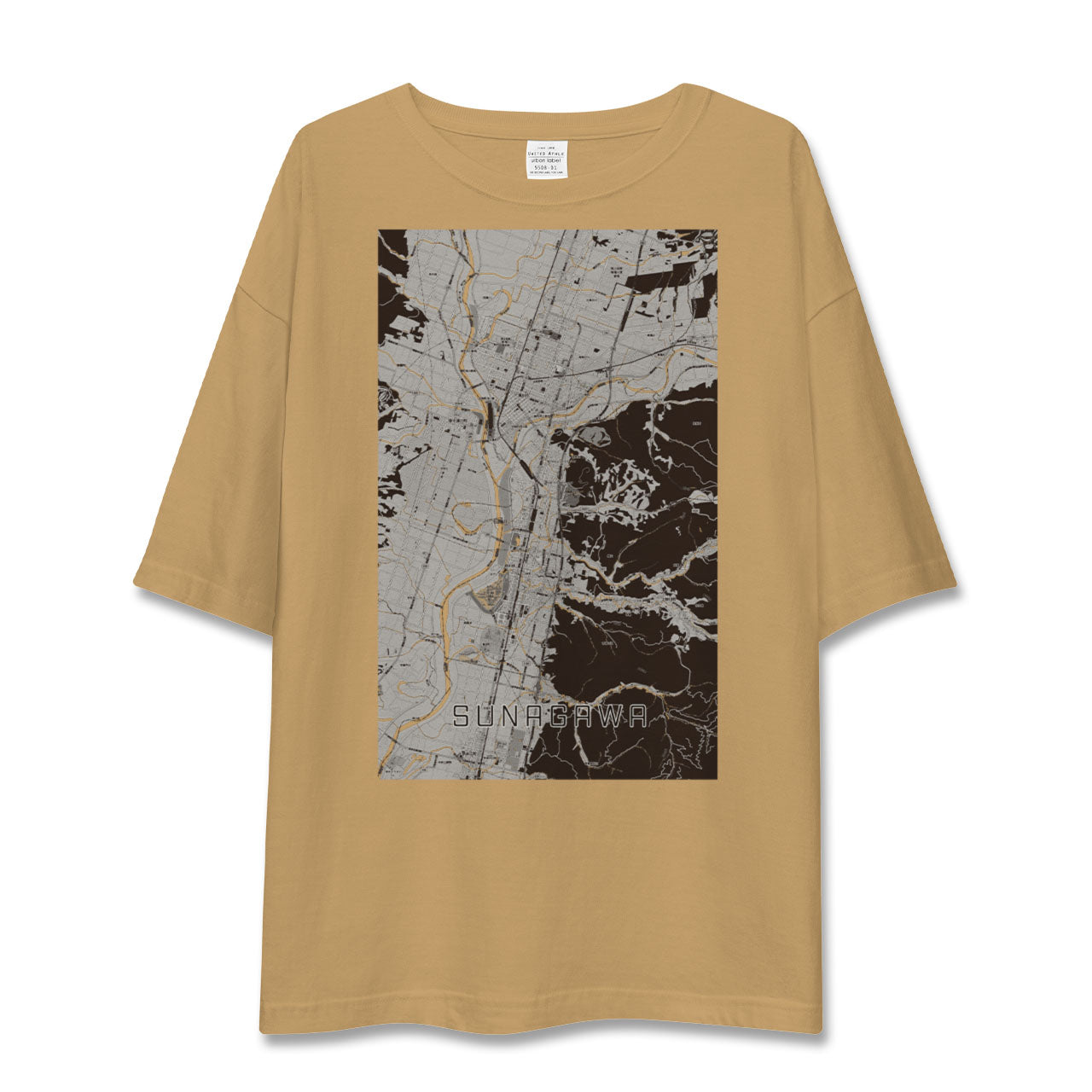 【砂川(北海道)】地図柄ビッグシルエットTシャツ