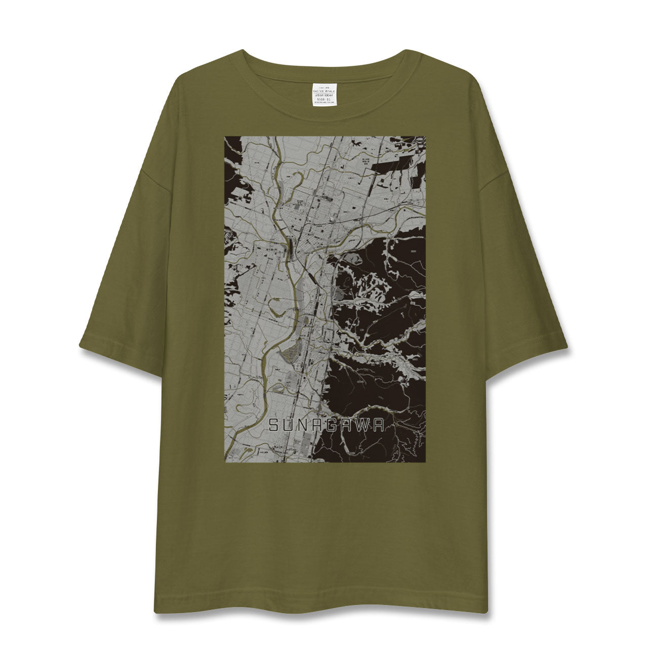 【砂川(北海道)】地図柄ビッグシルエットTシャツ