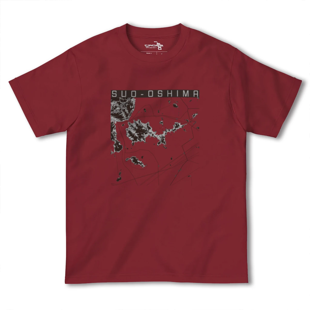 【周防大島(山口県)】地図柄ヘビーウェイトTシャツ