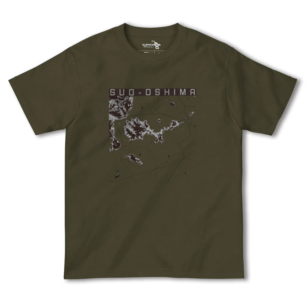 【周防大島(山口県)】地図柄ヘビーウェイトTシャツ