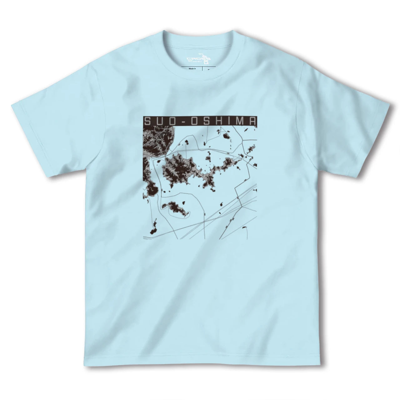 【周防大島(山口県)】地図柄ヘビーウェイトTシャツ