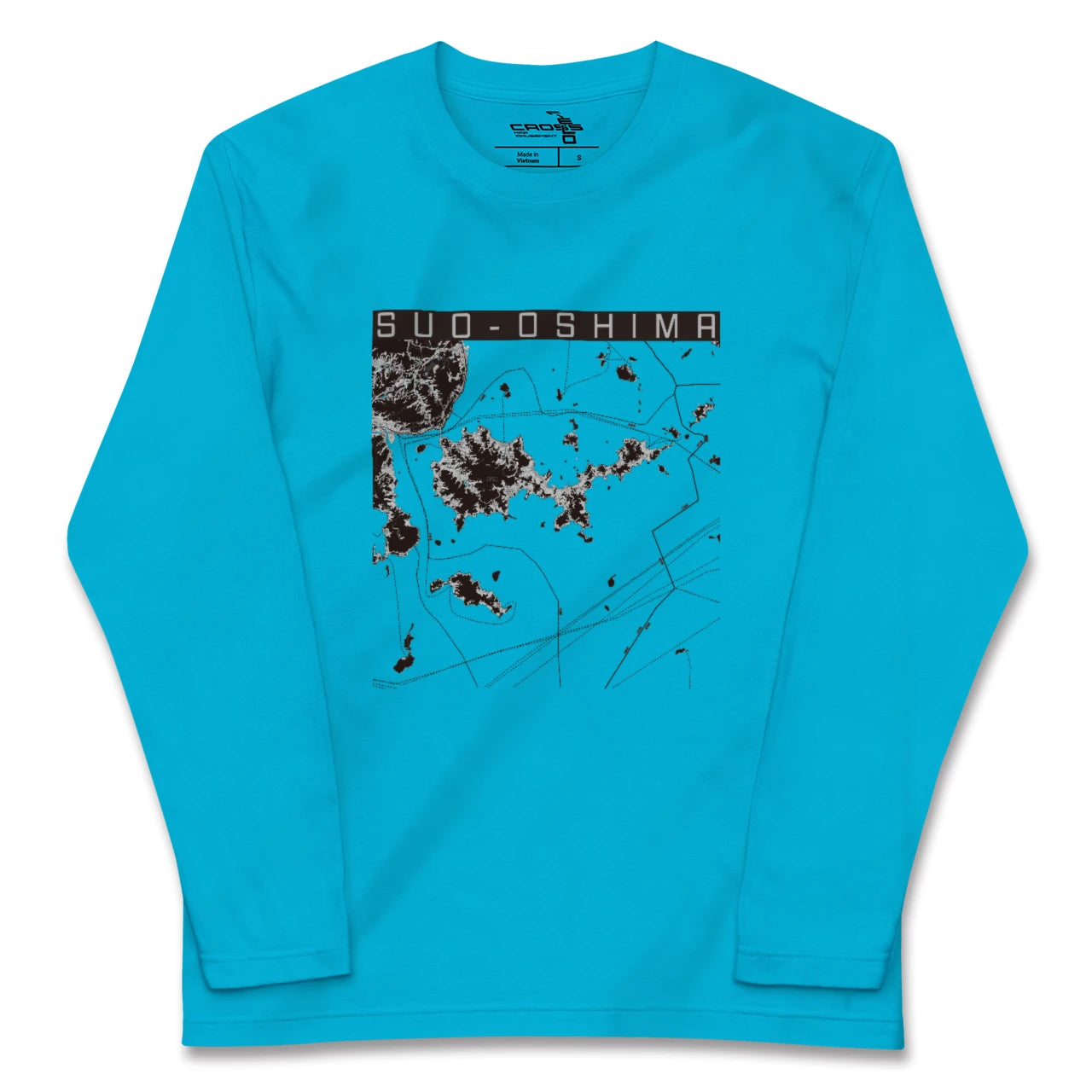 【周防大島(山口県)】地図柄ロングスリーブTシャツ
