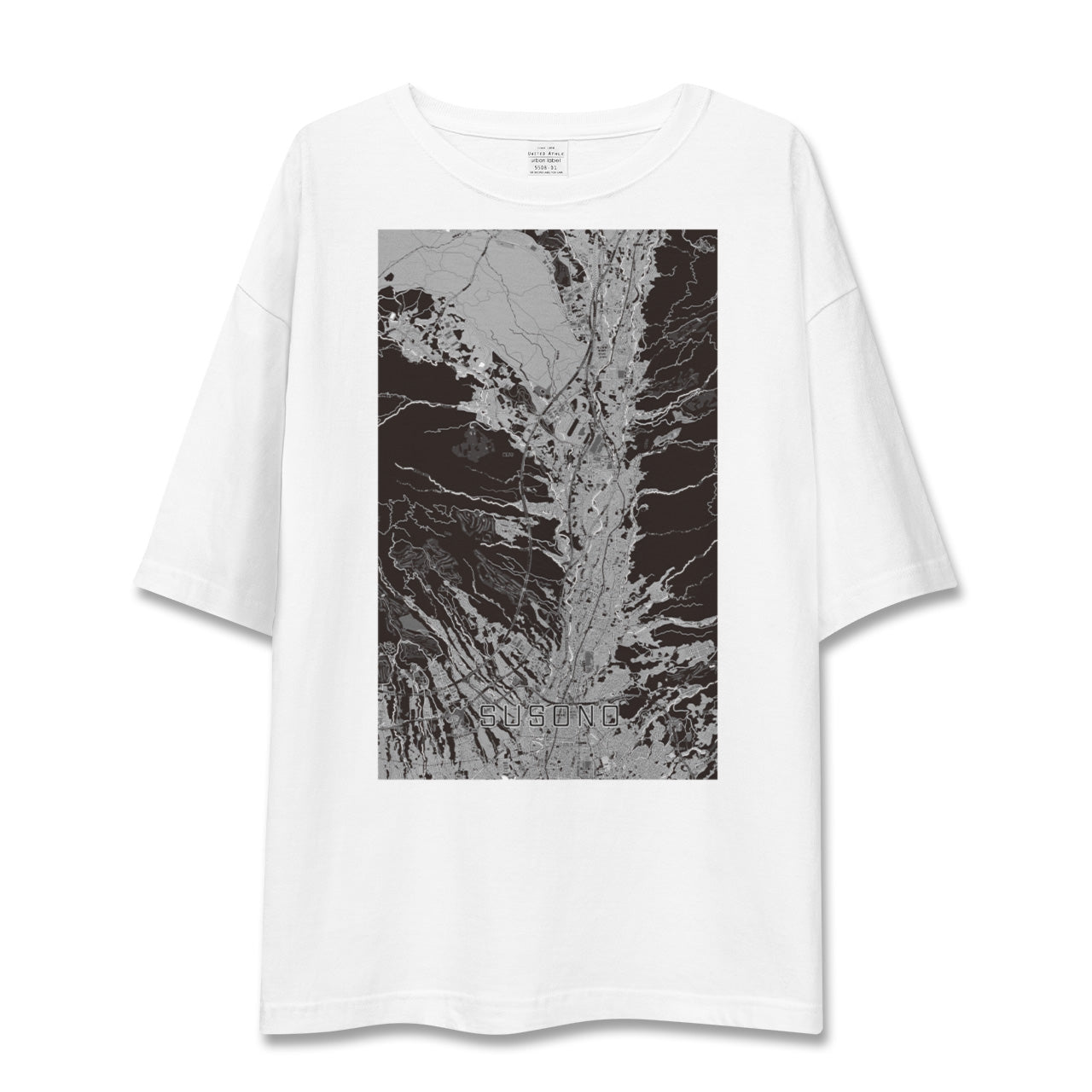 【裾野(静岡県)】地図柄ビッグシルエットTシャツ