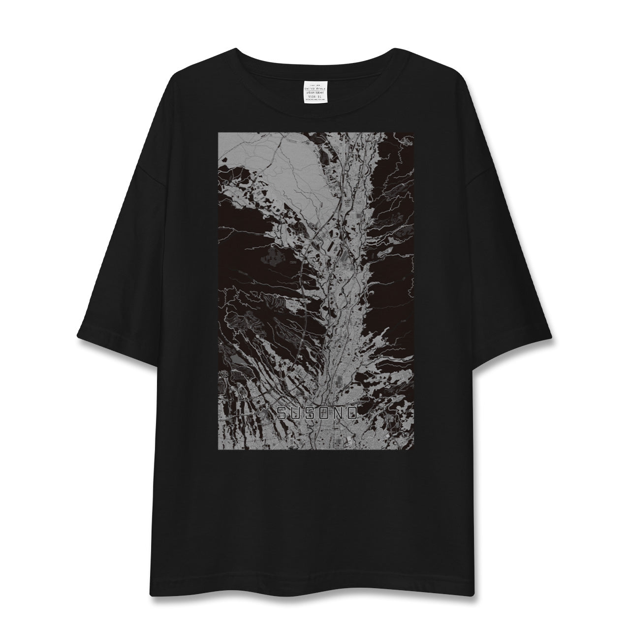 【裾野(静岡県)】地図柄ビッグシルエットTシャツ