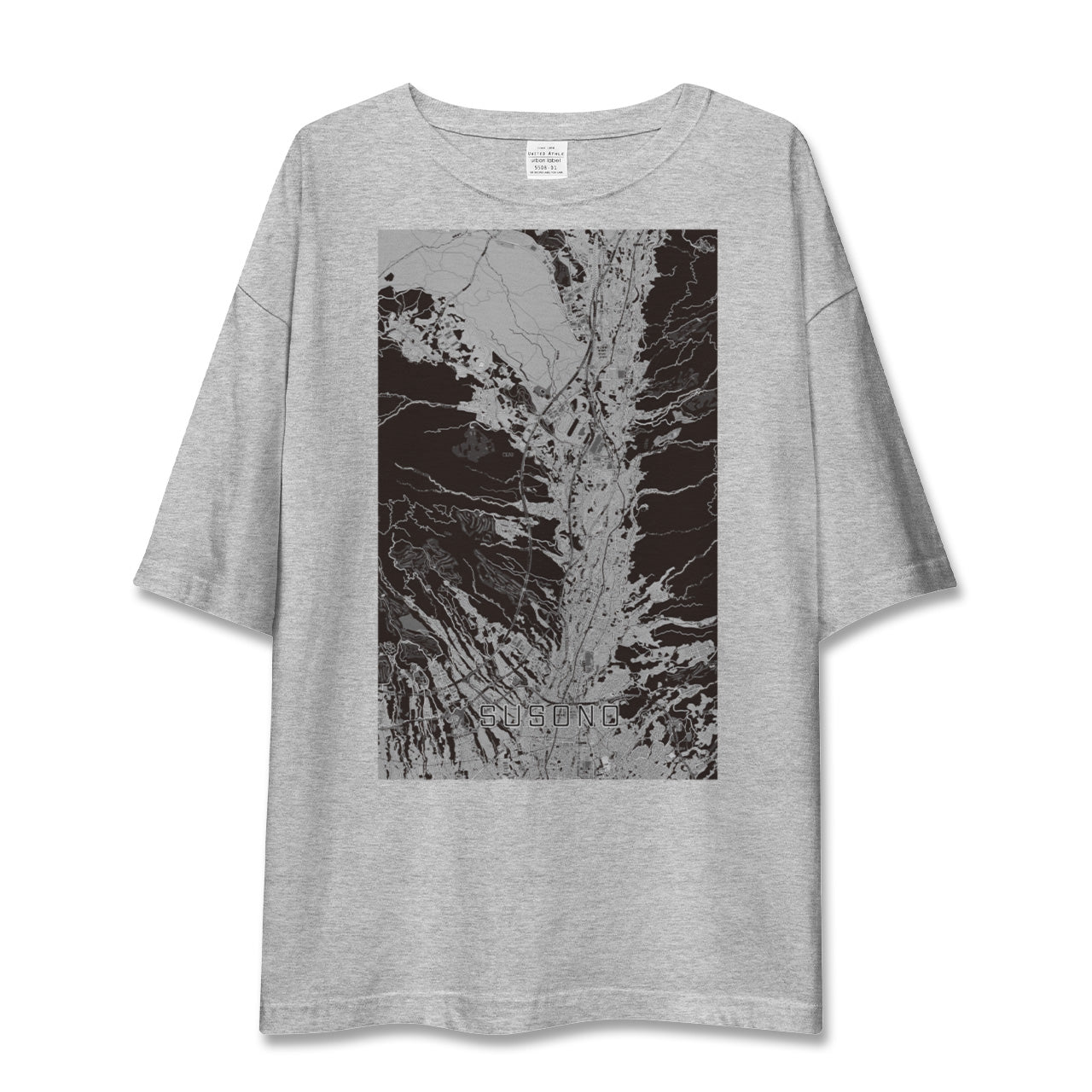 【裾野(静岡県)】地図柄ビッグシルエットTシャツ